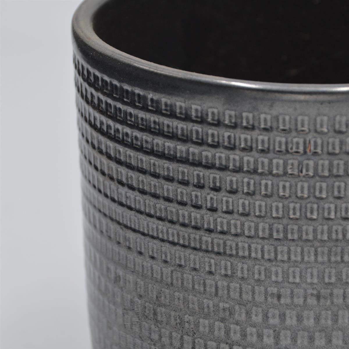 Übertopf TEXTUR Graphit für 10,5cm Sukkulenten