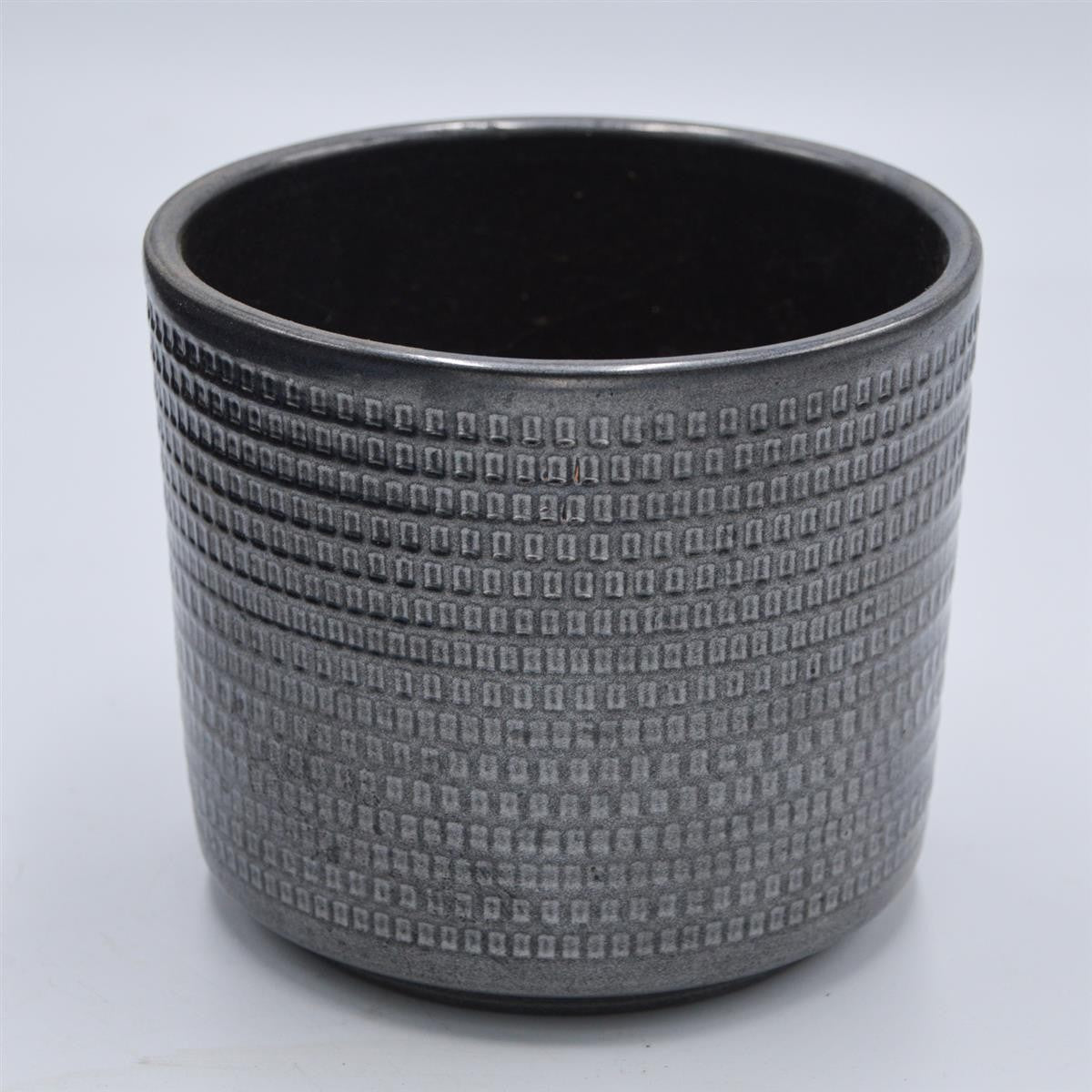 Übertopf TEXTUR Graphit für 10,5cm Sukkulenten