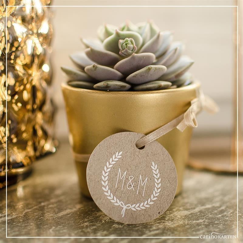 Übertopf GOLD für 6cm Sukkulenten