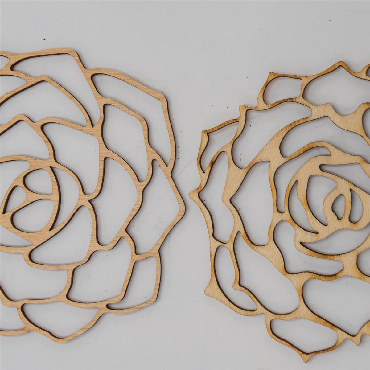 Sukkulenten Holz-Ornamente 2er Set