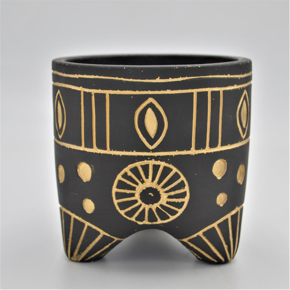 BEATRICE Black, Gold Planter for 10.5cm Succulents