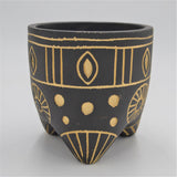 BEATRICE Black, Gold Planter for 10.5cm Succulents