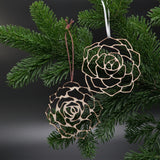 Sukkulenten Holz-Ornamente 2er Set